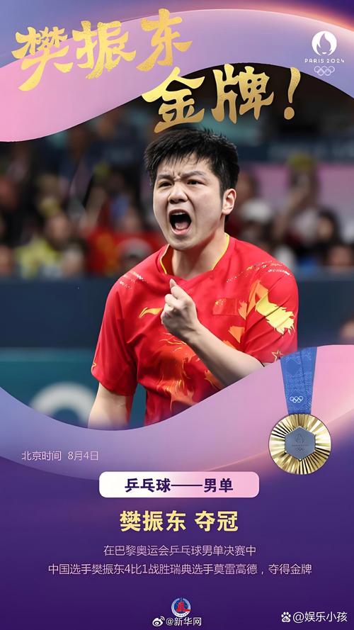 奥运会史上第一个蝉联乒乓男单冠军