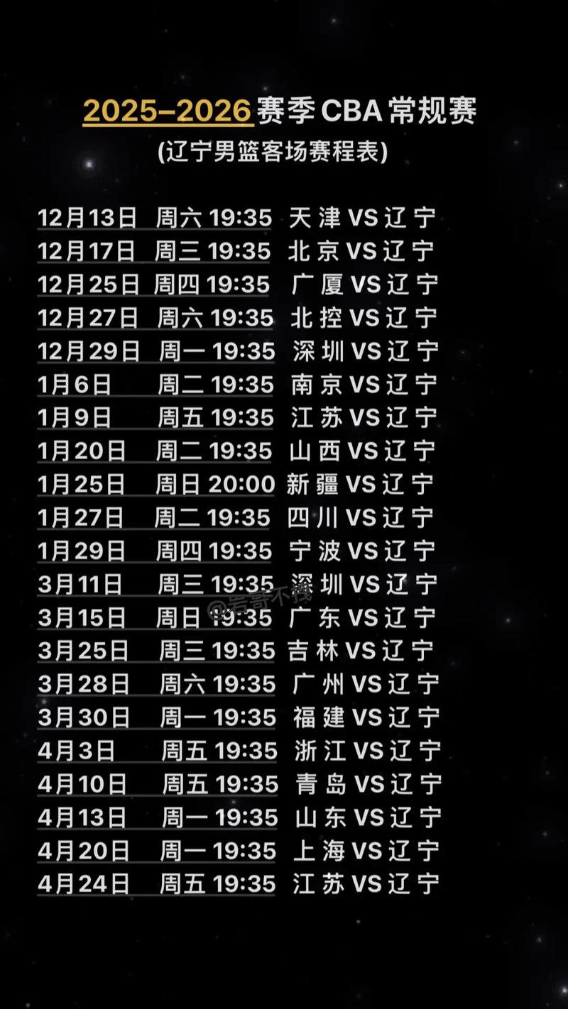 蓝球cba赛程时间表查询
