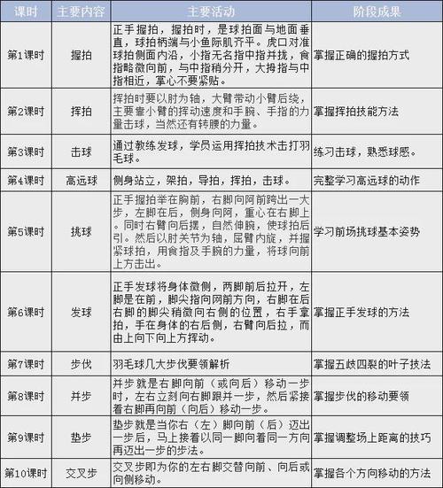 学羽毛球多少节课有效果