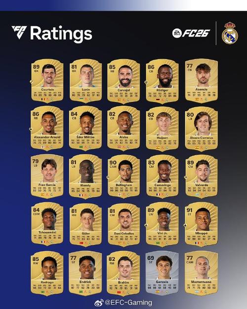 皇马历年球员名单及身价